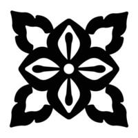 A filled style icon of abstract ornament vector