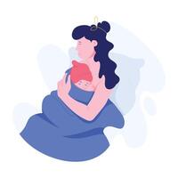 Motherhood illustration in flat stylec vector