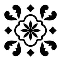 Elegant flower icon designed in solid style vector