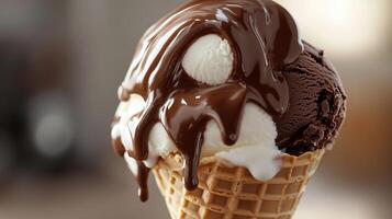 A creamy swirl of milk and chocolate photo