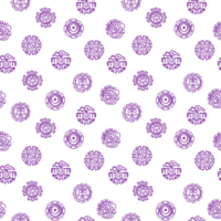 Seamless pattern with Maya or Aztec hieroglyphs. Seamless background with American Indians relics dingbats characters for your design. Violet color Background png
