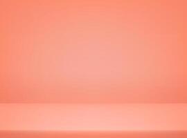 Peach studio background. Space for selling products on the website. Peach Background Empty Room Studio with table. illustration. vector