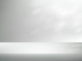 Background Gray Studio with Shadow Leaves. Space for selling products on the website. Empty room with shadow leaves. illustration. vector