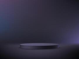 Empty black and gray studio room background. Black background 3d with podium. Space for selling products on the website. Product display background. illustration. vector
