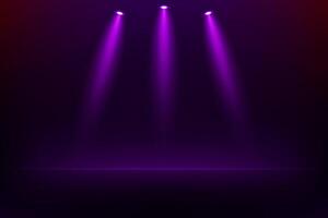 Purple Spotlight Background. Dark purple abstract background. Space for selling products on the website. Empty room with spotlight effect. illustration. vector
