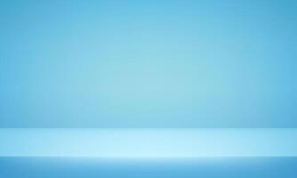 Blue studio background. Space for selling products on the website. Blue Background Empty Room Studio with table. illustration. vector
