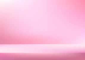 Pink studio background. Space for selling products on the website. Pink Background Empty Room Studio with table. illustration. vector
