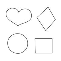 Geometric doodle simple shapes frames or element vector