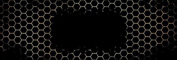 Golden hexagon abstract background. vector