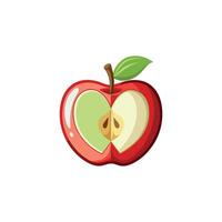 Glossy Red Apple Drawing vector