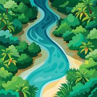 Serene Layers of the Rainforest vector