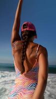 Experience a Joyful Beach Day while wearing a Colorful Swimsuit full of vibrancy and fun video