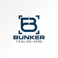 Logo design graphic concept abstract creative premium stock initial B font septic storage tank bunker water tower Related home house structure vector