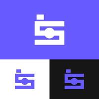 This logo design combines the iconic shape of a camera with the flexibility of the letter S, resulting in an attractive visual identity vector