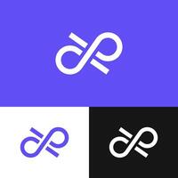 Infinity logo design inspiration with a unique and creative AR touch vector