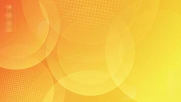Abstract orange background with circles. Dynamic textured yellow abstract background. Fluid circles color beautiful background with halftone texture. vector
