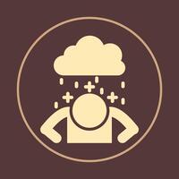 Depression trendy icon stately abstract illustration colorful artwork lovely design vector