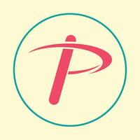 P letter trendy artwork wonderful abstract illustration colorful useful design vector