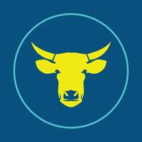 Cow head trendy artwork amazing abstract illustration colorful useful design vector