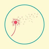 Dandelion trendy artwork wonderful abstract illustration colorful useful design vector