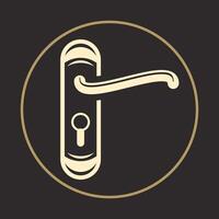 Door Handle trendy icon refined abstract illustration colorful artwork lovely design vector