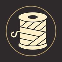 Thread trendy icon refined abstract illustration colorful artwork lovely design vector