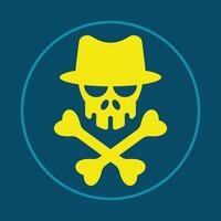 Skull trendy icon sophisticated abstract illustration colorful artwork lovely design vector