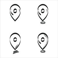 location icon illustration design, icon designed for web and app, hand drawn style design vector