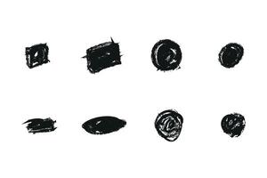 Hand drawn custom grunge brushes with rough edges, Collection of art brushes vector
