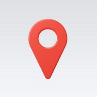 3d Realistic Location map pin gps pointer markers vector