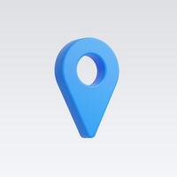 3d Realistic Blue Location map pin gps pointer markers vector