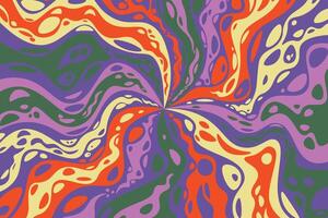Abstract colorful psychedelic groovy background. vector