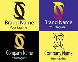 Beautiful Abstract Logos - Four Different Designs and Illustrations of the Same Shape for Business Companies - Organizations - Foundations etc. vector