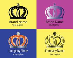 Elite Indicative Abstract Business Logo - Four Different Shapes of Same Shape Nice Designs and Illustrations for Company-Institution-Association-Foundation-Etc vector