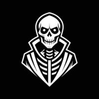 A skeleton with a black background vector