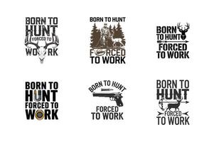 Born to hunt, forced to work vector