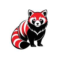 Red panda illustration vector