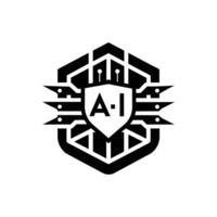 A black and white logo for a company called ai vector