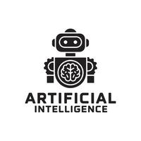 Artificial intelligence logo design vector
