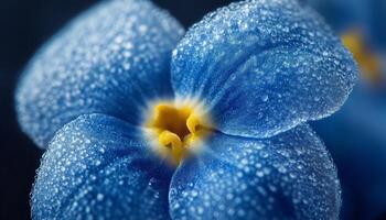 Forget me nots flower macro photo closeup foliage petal nature background