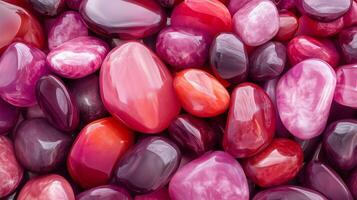 Abstract pattern magenta gravel stones smooth glossy texture marble polished photo