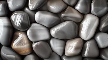 Abstract pattern brown gravel stones smooth glossy texture marble polished photo