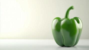 Green bell pepper seasoning vegetable for cooking copy space background photo
