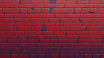 Brick red pastel wall pattern block stone with light arrangement rustic dark background photo
