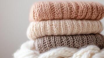 Blanked woolen stack pattern soft color for hobby knitting fashion handmade photo