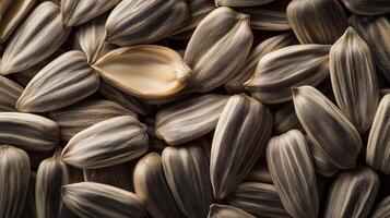Sunflower sheed grey shell kernel real organic natural food pattern photo