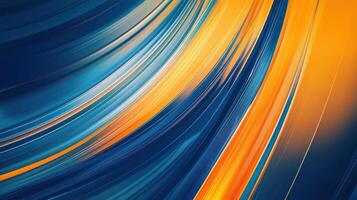 An abstract blue and orange wave background photo