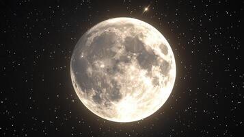 The moon is shown in the night sky photo