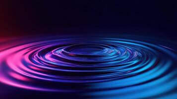 A blue and pink swirl in water photo