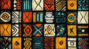 A colorful african pattern with many different designs photo